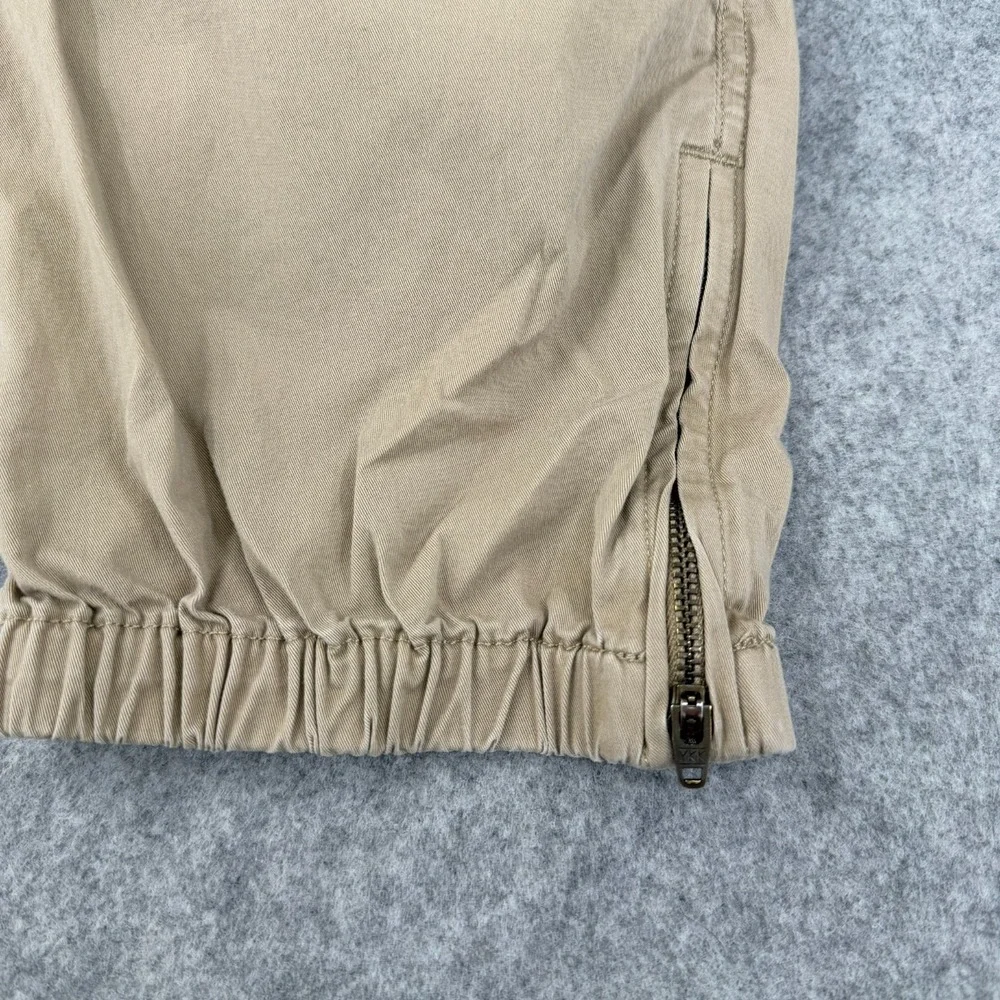 Polo Ralph Lauren Mens Cargo Jogger XL Tan Drawstring Elastic Waist Zip Hem